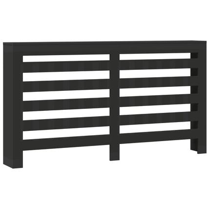 Radiatorcover Sort 175 x 20 x 82 cm Konstrueret træ