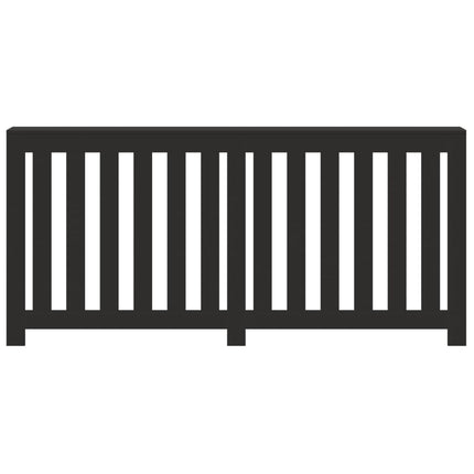 Radiatorcover Sort 175 x 20 x 82 cm Konstrueret træ