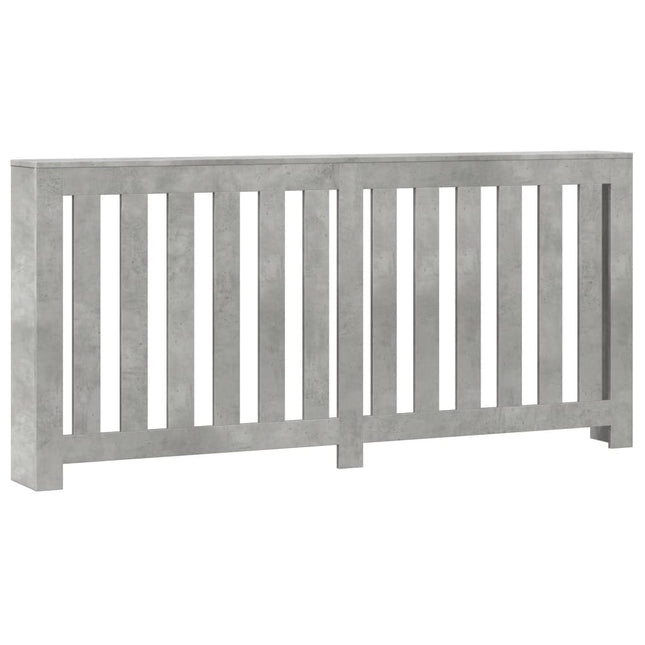radiatorskjuler 175x20x82 cm konstrueret træ betongrå