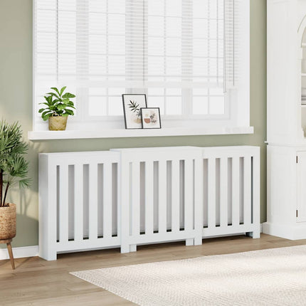radiatorskjuler 205x21,5x83,5 cm konstrueret træ hvid