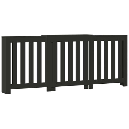 Radiatorcover Sort 205 x 21,5 x 83,5 cm Konstrueret træ