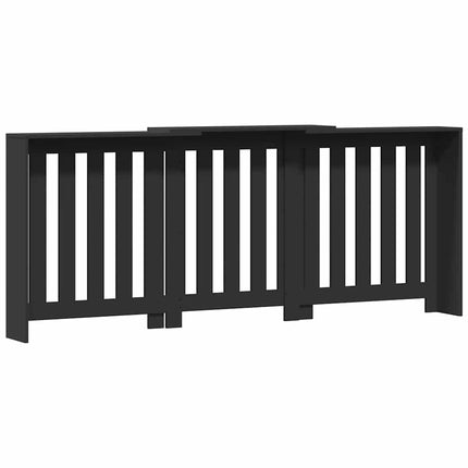 Radiatorcover Sort 205 x 21,5 x 83,5 cm Konstrueret træ