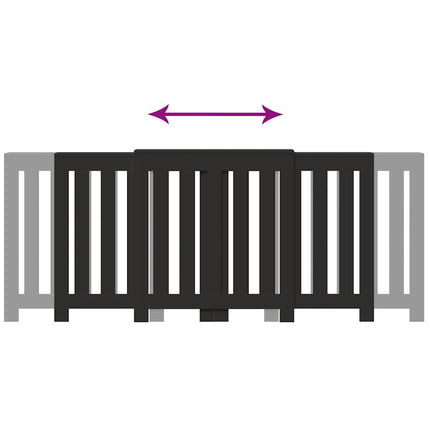 Radiatorcover Sort 205 x 21,5 x 83,5 cm Konstrueret træ