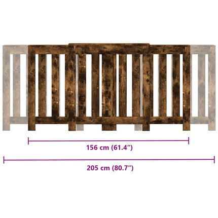 Radiatorcover Røget eg 205 x 21,5 x 83,5 cm Konstrueret træ