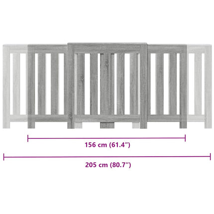 radiatorskjuler 205x21,5x83,5 cm konstrueret træ grå sonoma-eg