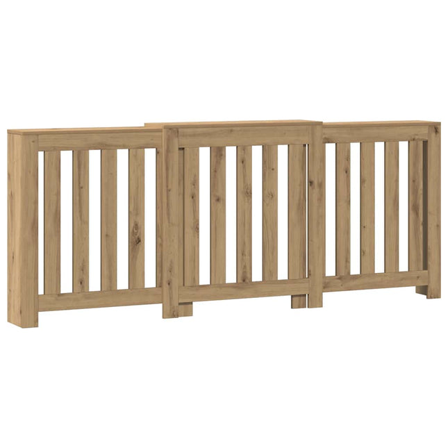 radiatorskjuler 205x21,5x83,5 cm konstrueret træ egetræsfarve