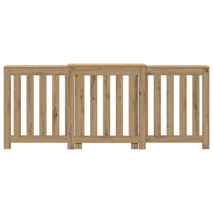 radiatorskjuler 205x21,5x83,5 cm konstrueret træ egetræsfarve