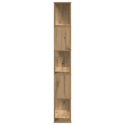 bogreol 80,5x23,5x162,5 cm 5 hylder konstrueret træ eg