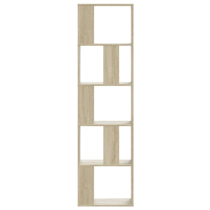 bogreol 45x23,5x162,5 cm 5 hylder konstrueret træ sonoma-eg