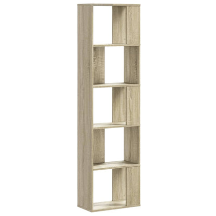 bogreol 45x23,5x162,5 cm 5 hylder konstrueret træ sonoma-eg