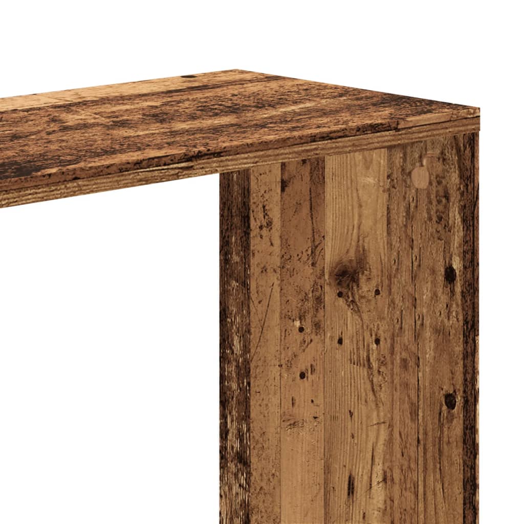 bogreol 45x23,5x162,5 cm 5 hylder konstrueret træ gammelt træ