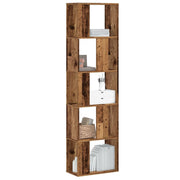 bogreol 45x23,5x162,5 cm 5 hylder konstrueret træ gammelt træ