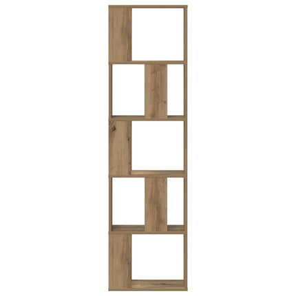 bogreol 45x23,5x162,5 cm 5 hylder konstrueret træ eg