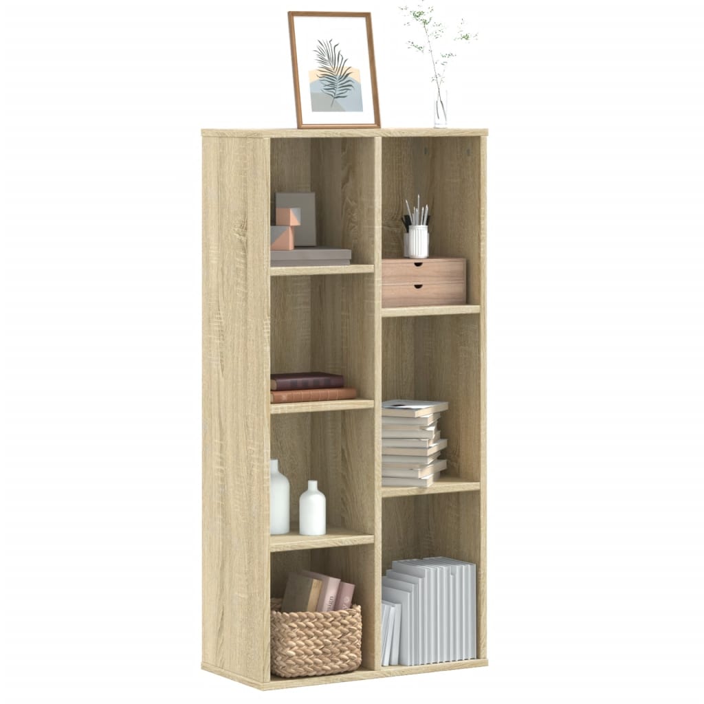 Bogreol 50×25×105 cm i konstrueret træ - sonoma-eg