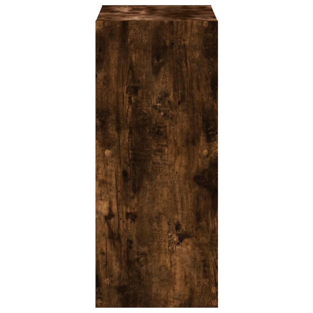 skab 68,5x32x75 cm konstrueret træ røget egetræ