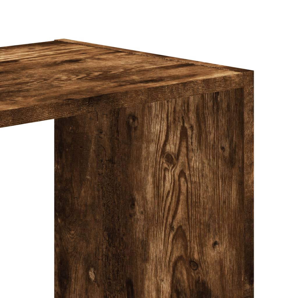 skab 68,5x32x75 cm konstrueret træ røget egetræ