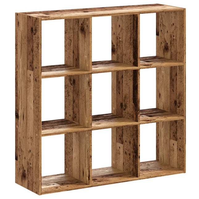 bogreol 102x32x102 cm konstrueret træ antikt træ