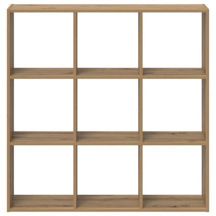 bogreol 102x32x102 cm konstrueret træ egetræsfarve