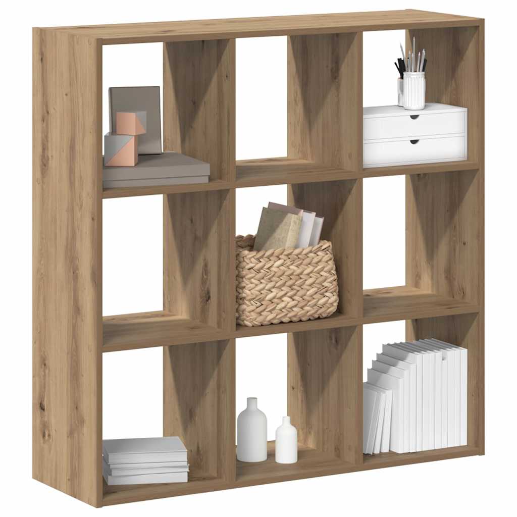 bogreol 102x32x102 cm konstrueret træ egetræsfarve
