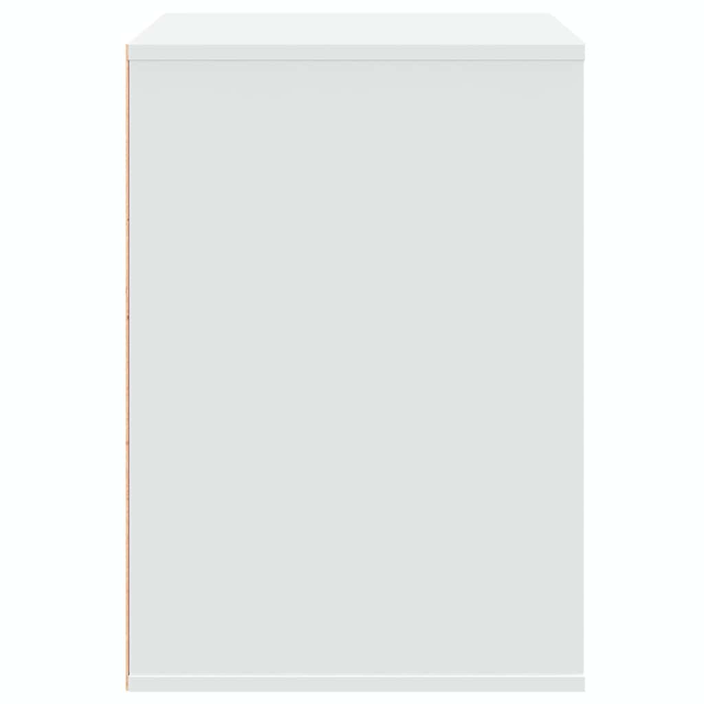 kommode til hjørne 80x41x58 cm konstrueret træ hvid