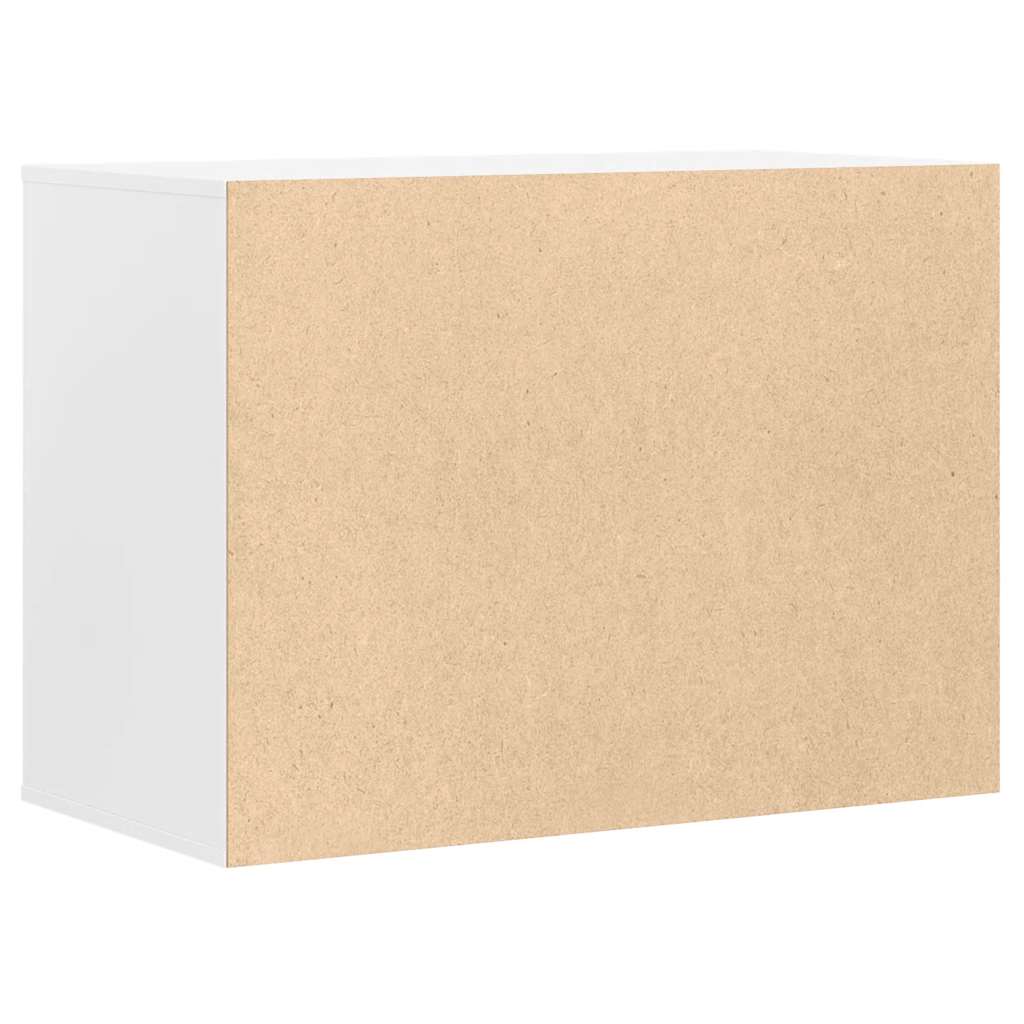 kommode til hjørne 80x41x58 cm konstrueret træ hvid