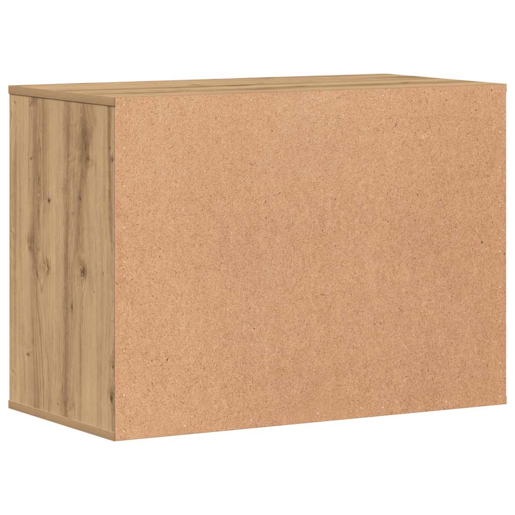 kommode til hjørne 80x41x58 cm konstrueret træ egetræsfarve