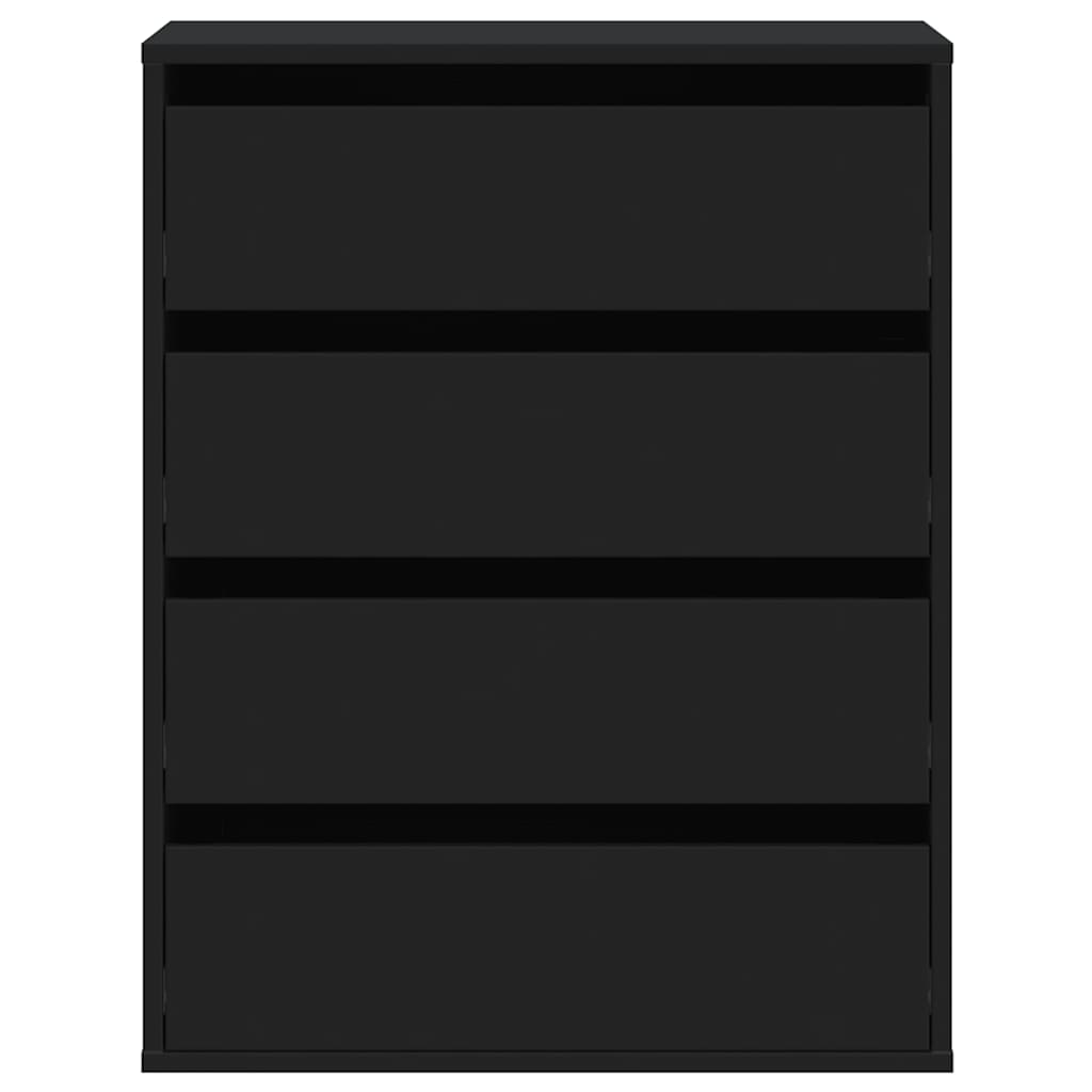 kommode til hjørne 60x41x76 cm konstrueret træ sort