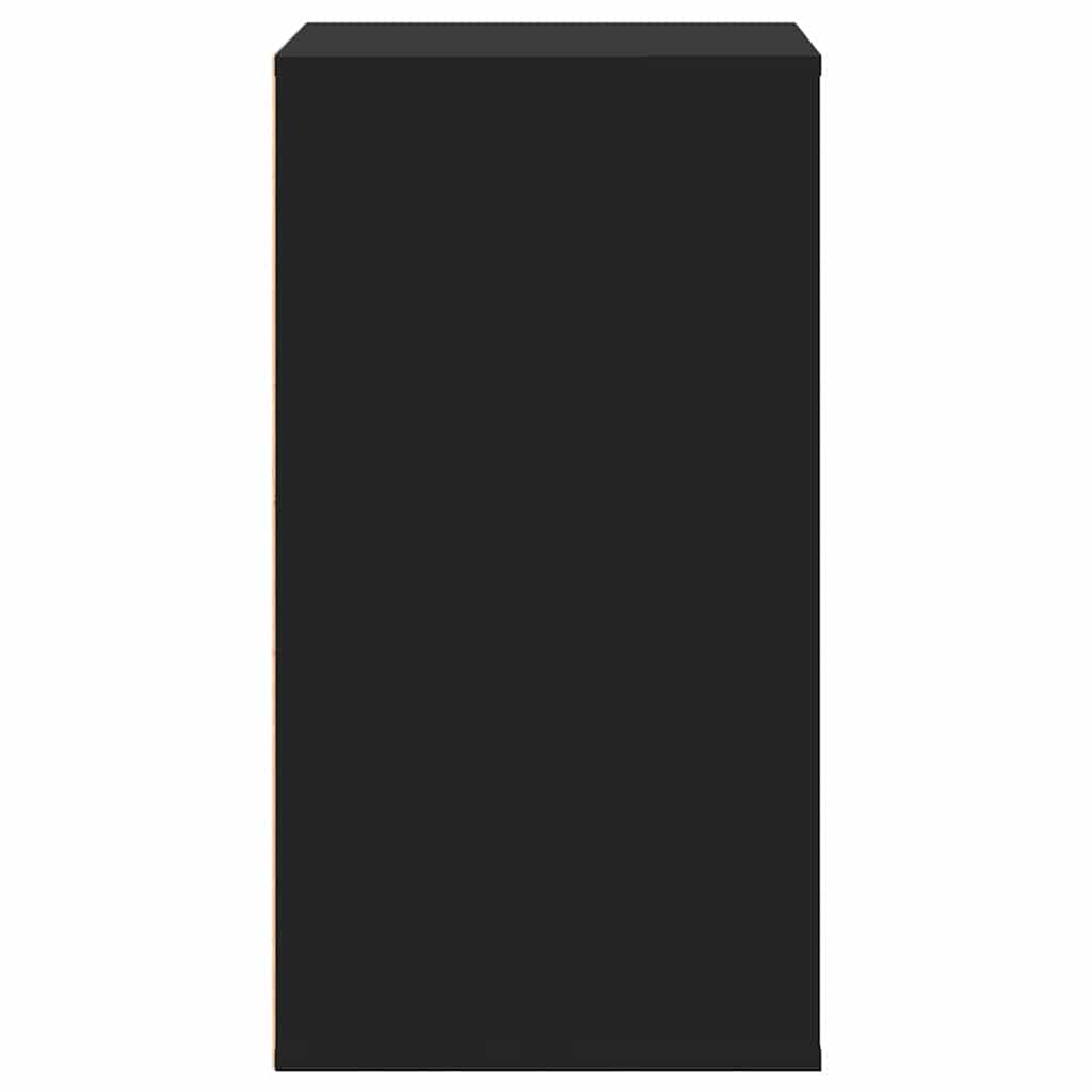 kommode til hjørne 60x41x76 cm konstrueret træ sort