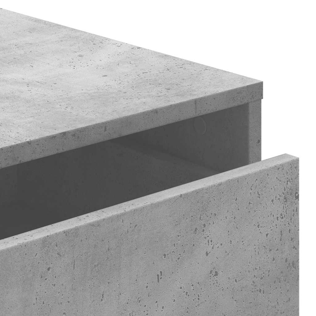 kommode til hjørne 60x41x76 cm konstrueret træ betongrå
