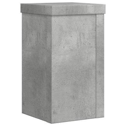 plantestativer 2 stk. 10x10x18 cm konstrueret træ betongrå