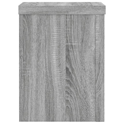 plantestativer 2 stk. 15x15x20 cm konstrueret træ grå sonoma-eg