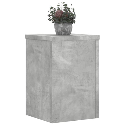 plantestativer 2 stk. 20x20x30 cm konstrueret træ betongrå