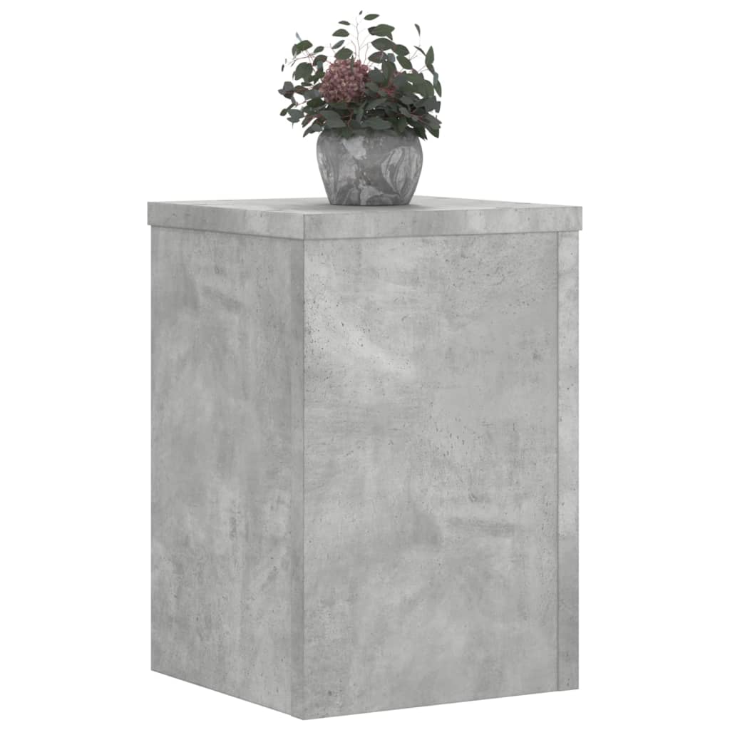 plantestativer 2 stk. 20x20x30 cm konstrueret træ betongrå