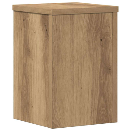 plantestativer 2 stk. 20x20x30 cm konstrueret træ egetræsfarvet