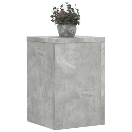 plantestativer 2 stk. 25x25x35 cm konstrueret træ betongrå