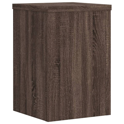 plantestativer 2 stk. 25x25x35 cm konstrueret træ brunt eg