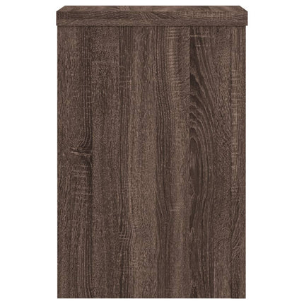 plantestativer 2 stk. 25x25x35 cm konstrueret træ brunt eg