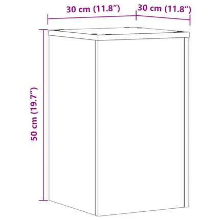 plantestativer 2 stk. 30x30x50 cm konstrueret træ betongrå