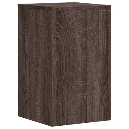 plantestativer 2 stk. 30x30x50 cm konstrueret træ brunt eg