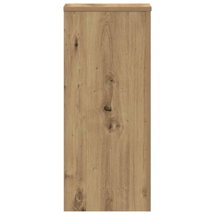 plantestativer 2 stk. 30x30x70 cm konstrueret træ egetræsfarvet