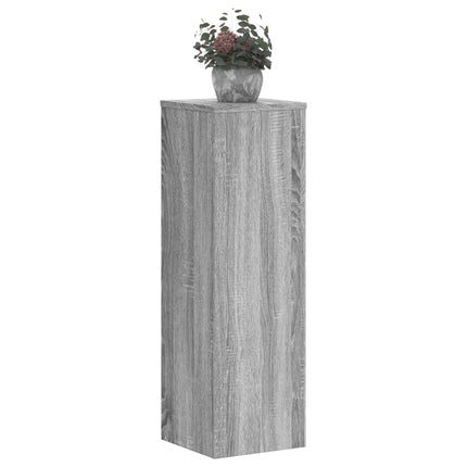 plantestativer 2 stk. 25x25x80 cm konstrueret træ grå sonoma-eg
