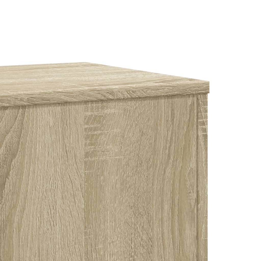 plantestativ 33x33x100 cm konstrueret træ sonoma-eg