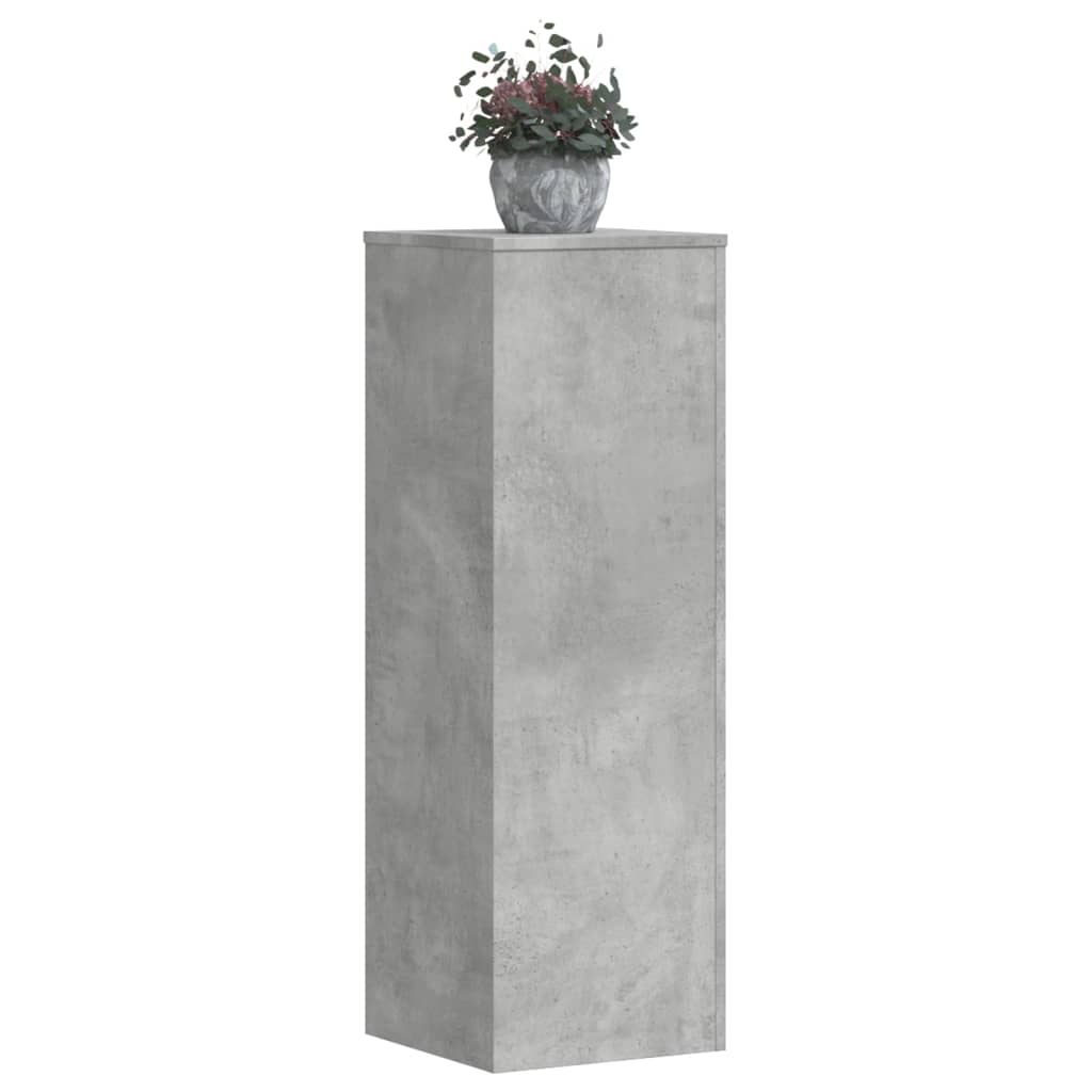 plantestativ 33x33x100 cm konstrueret træ betongrå