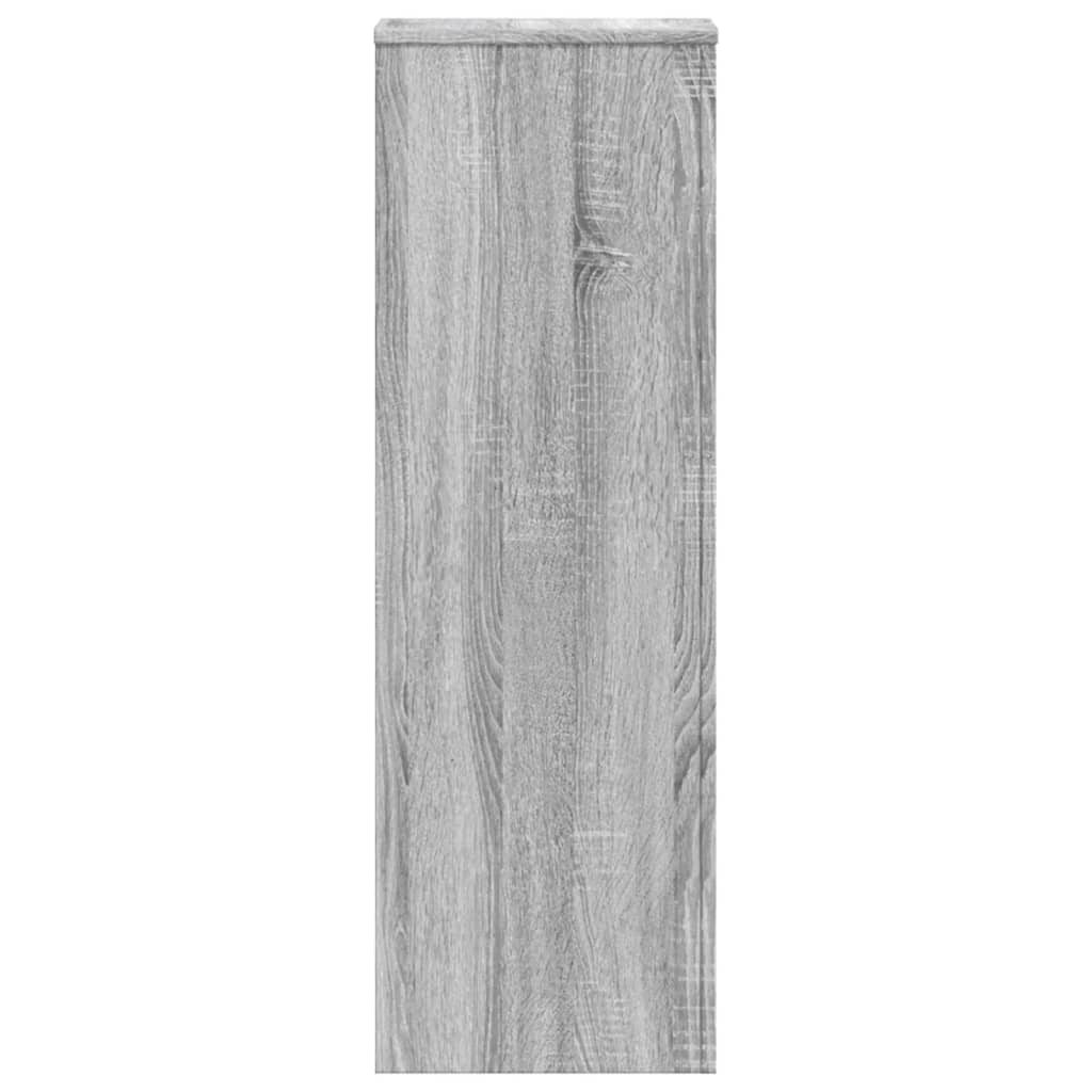 plantestativ 33x33x100 cm konstrueret træ grå sonoma-eg