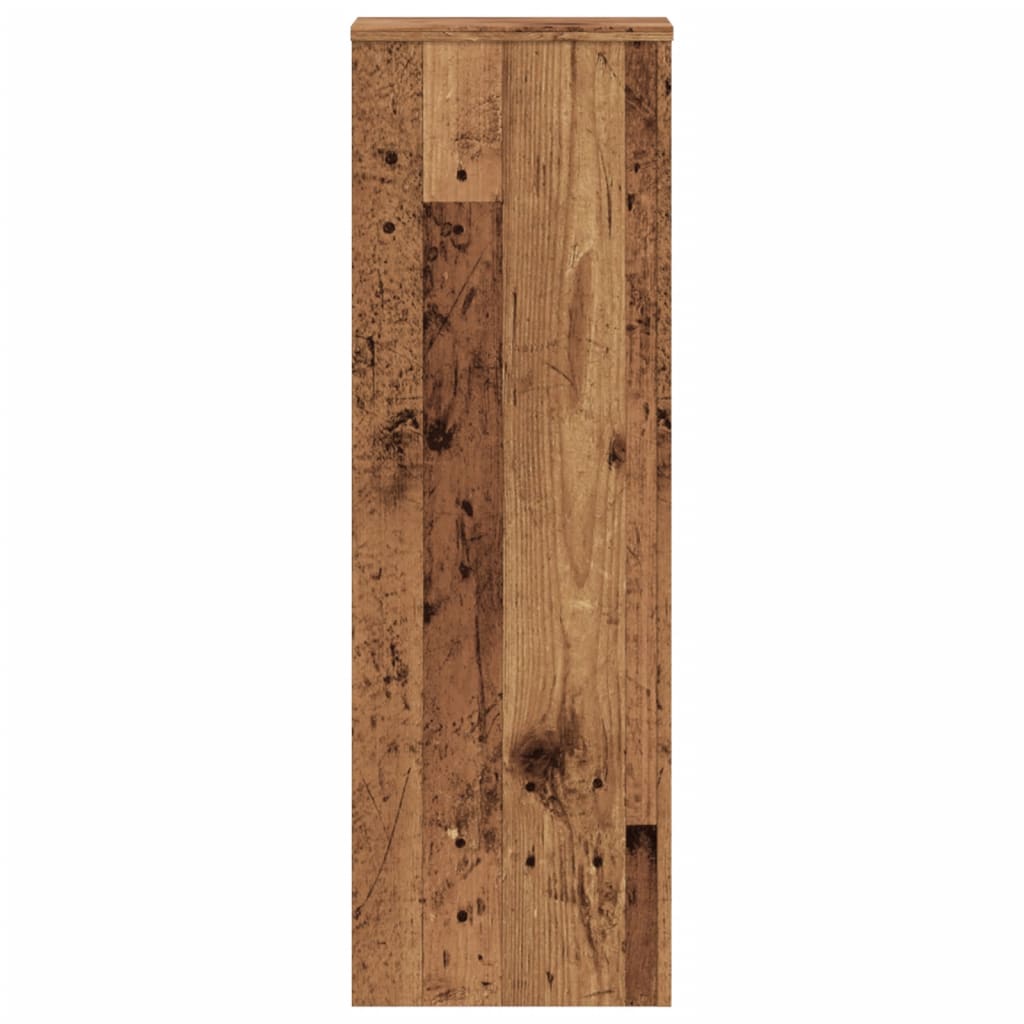 plantestativ 33x33x100 cm konstrueret træ gammelt trælook