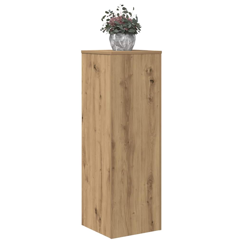 plantestativ 33x33x100 cm konstrueret træ gammelt egetræslook