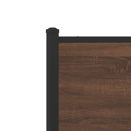 sengeramme 80x200 cm uden madras metal brun egetræsfarve