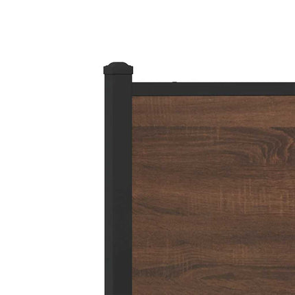 sengeramme 100x200 cm uden madras metal brun egetræsfarve