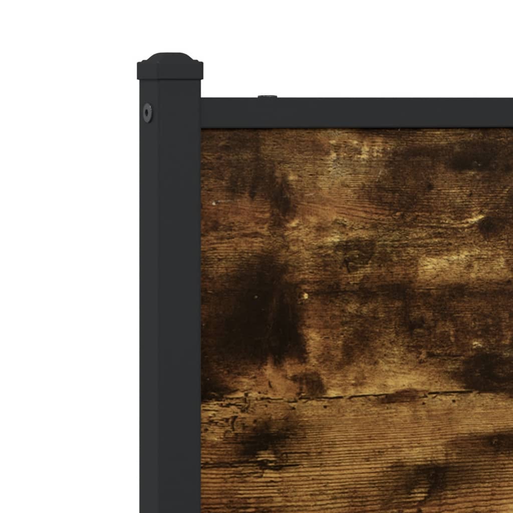 sengeramme uden madras 140x190 cm metal røget egetræsfarve