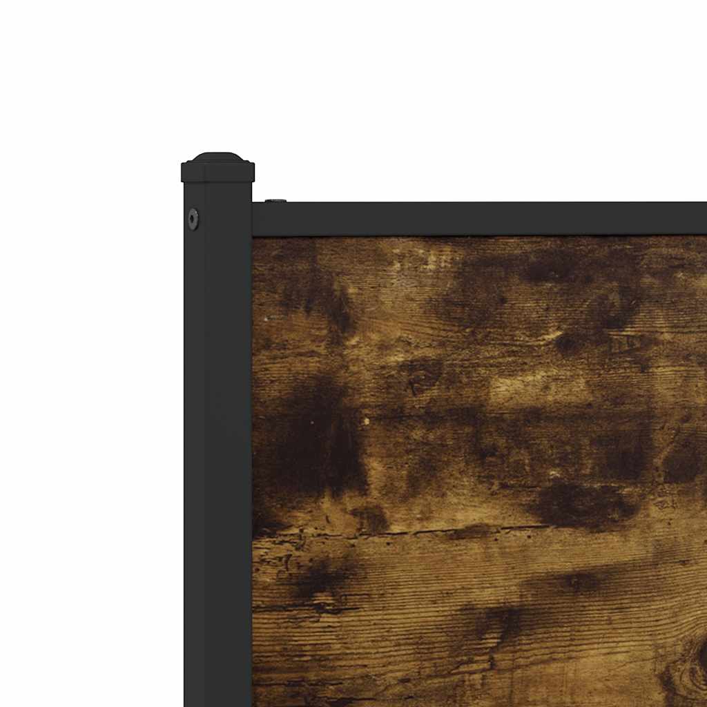 sengeramme uden madras 75x190 cm metal røget egetræsfarve